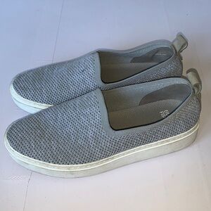 Eileen Fisher Demi Stretch Gray Knit Loafers Slip On Size 9